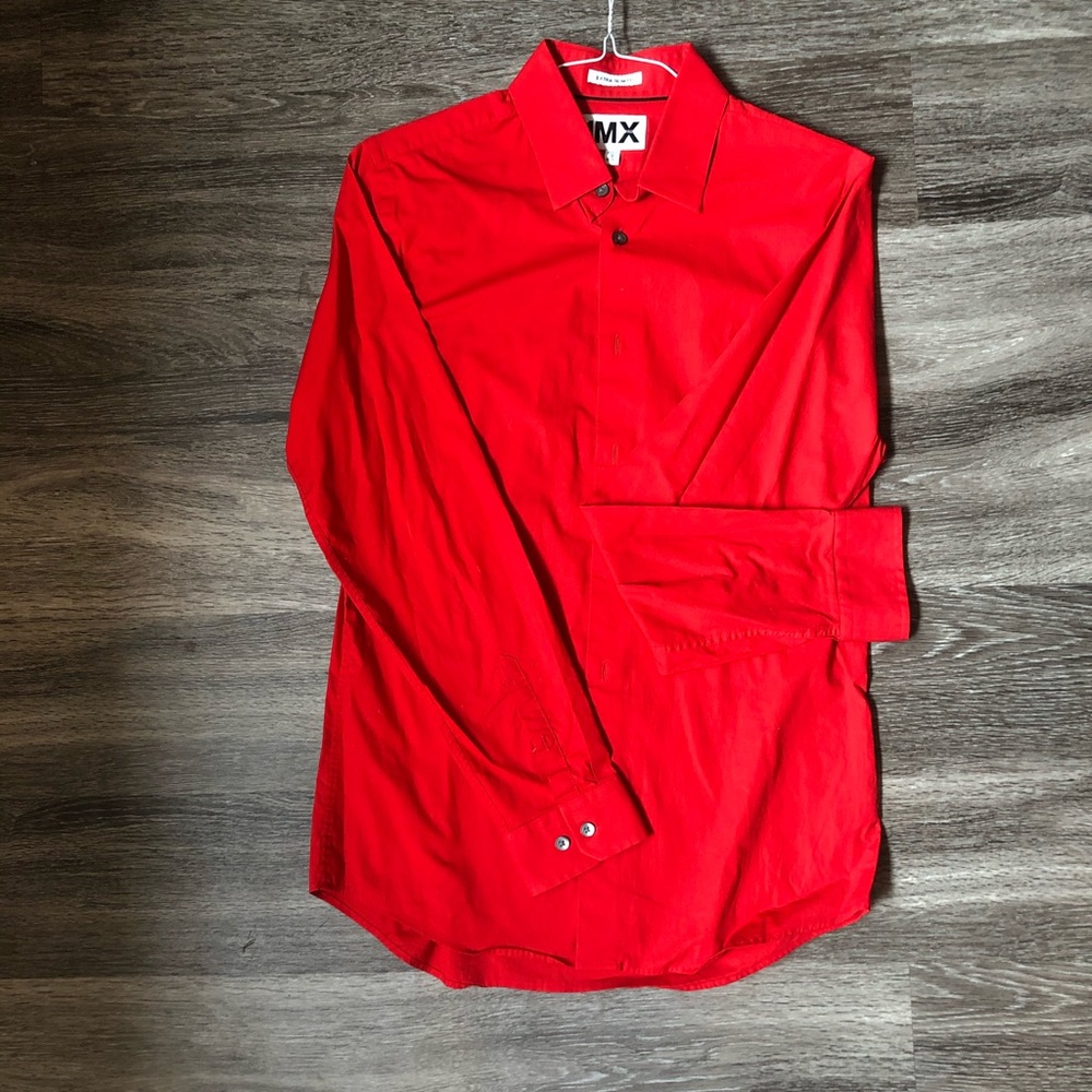 Express Red button up NWOT